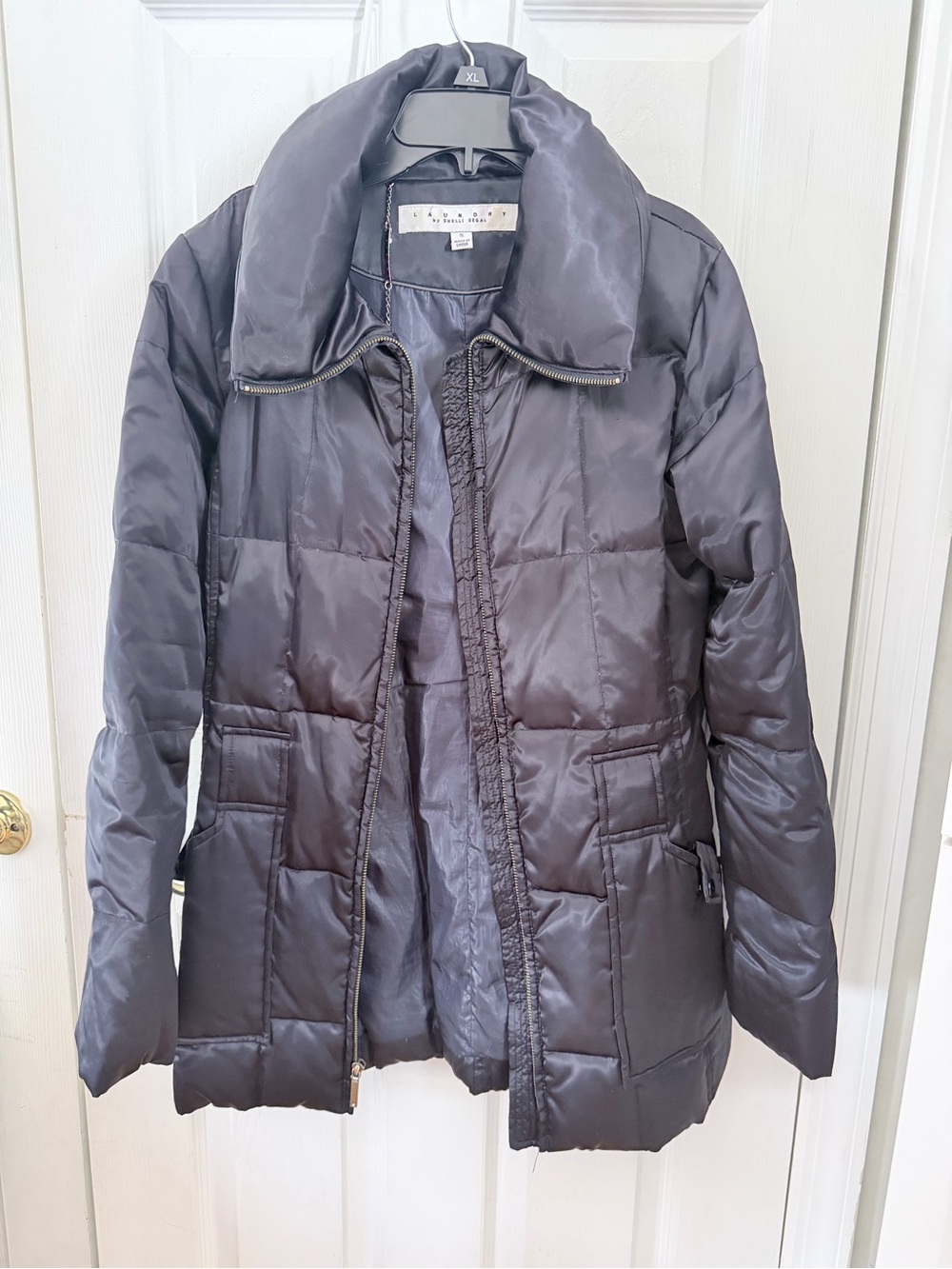 Laundry By Shelli Segal Black Quilted Puffer Jacket